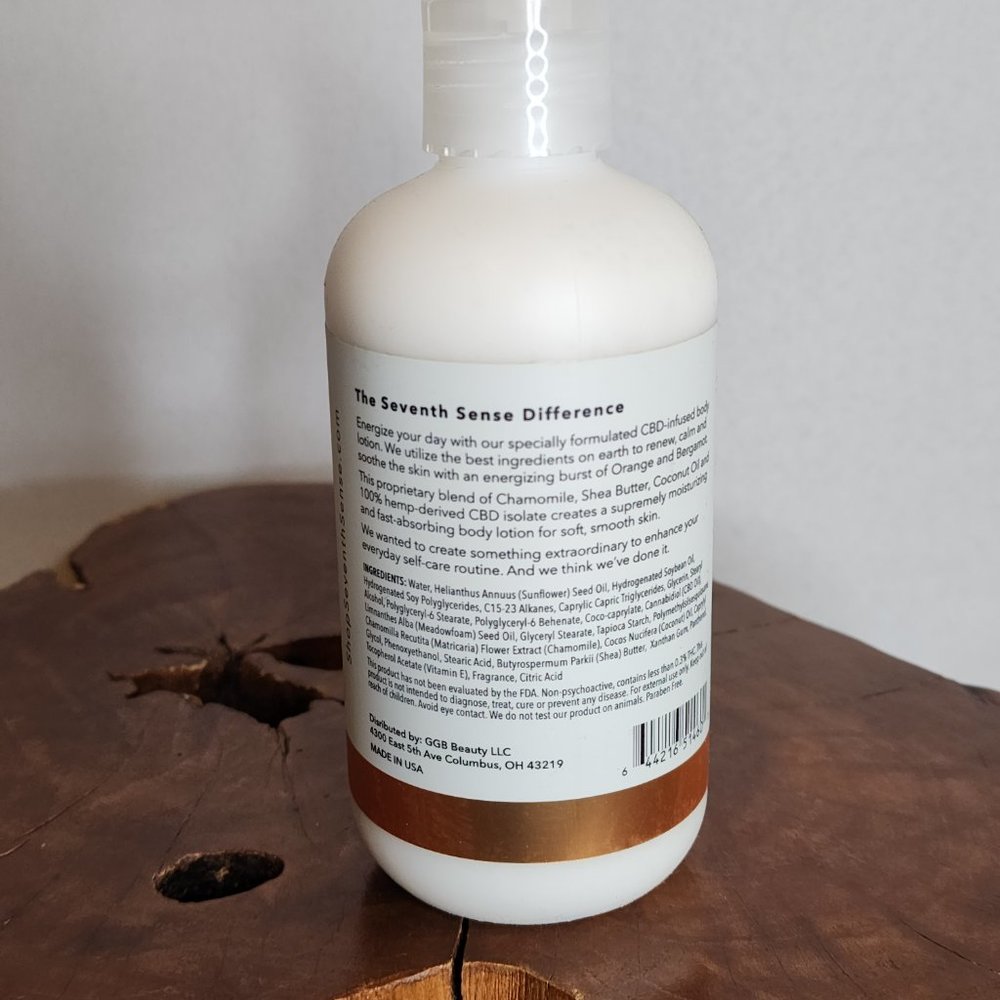 Seven7h Sense Botanical Therapy CBD Body Lotion Orange Bergamot - Picture 2 of 2
